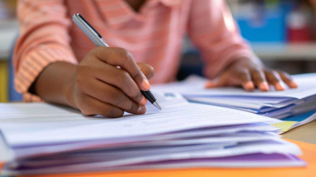 University lecturer using GradePoint AI for efficient grading and academic integrity detection